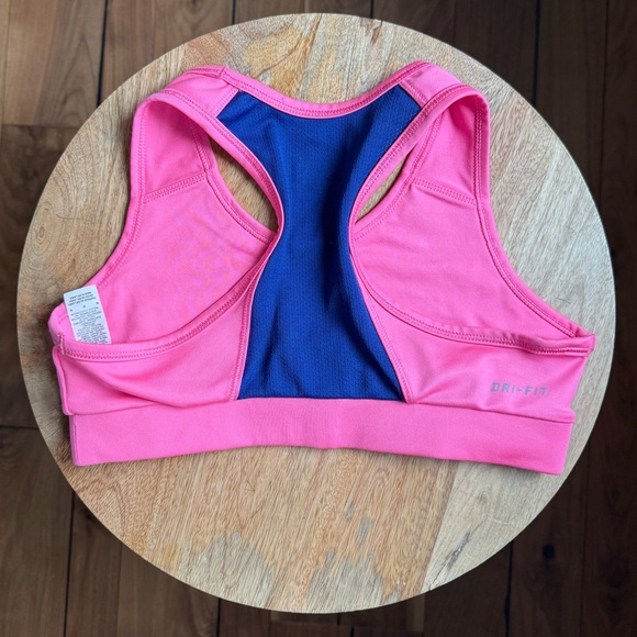 Nike Dri Fit Pink & Blue Color Block Sports Bra girls sz: Med - Picture 4 of 7